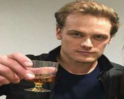 Sam Heughan consuming alcohol